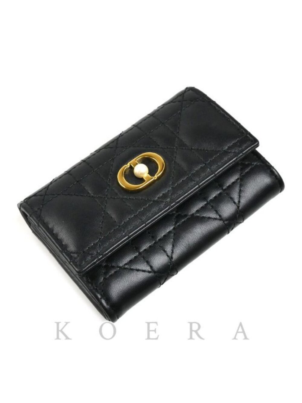 Dior Jolie Glycine Bifold Wallet Black